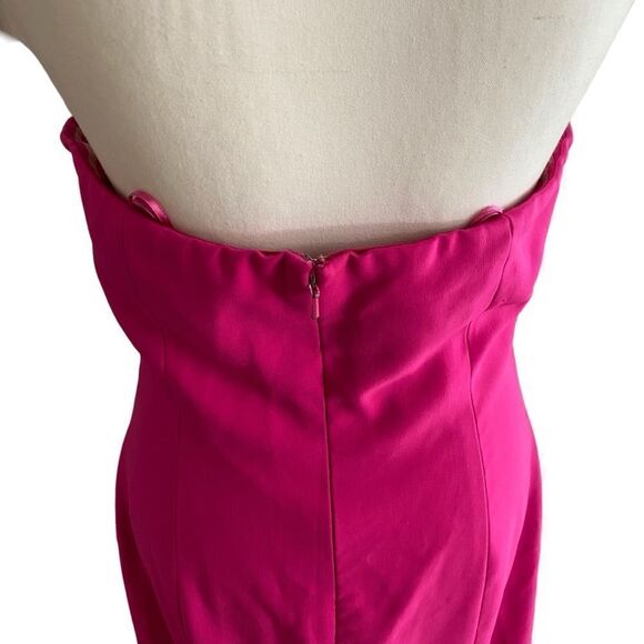 Jay Godfrey Strapless Evening Gown Hot Pink Size 8 - Picture 7 of 8